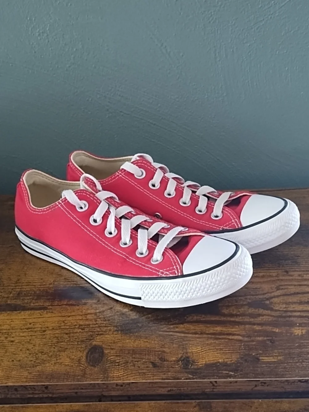 Converse Chuck Taylor All Star Low Top Red Sneakers Unisex Sz M 5 W 7 Shoes